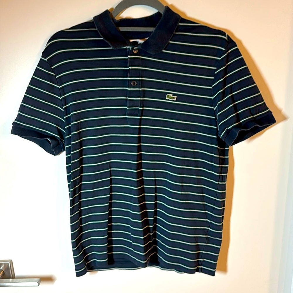 Lacoste Regular Fit Men's Small stripped polo